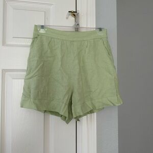 Abercrombie & Fitch Linen Blend Pull On Shorts